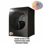 Machine à LAVER6 Sharp 10.5KG K-Pro Inverter GRIS/NOIR Premium Model ES-FS1054KJZ-G