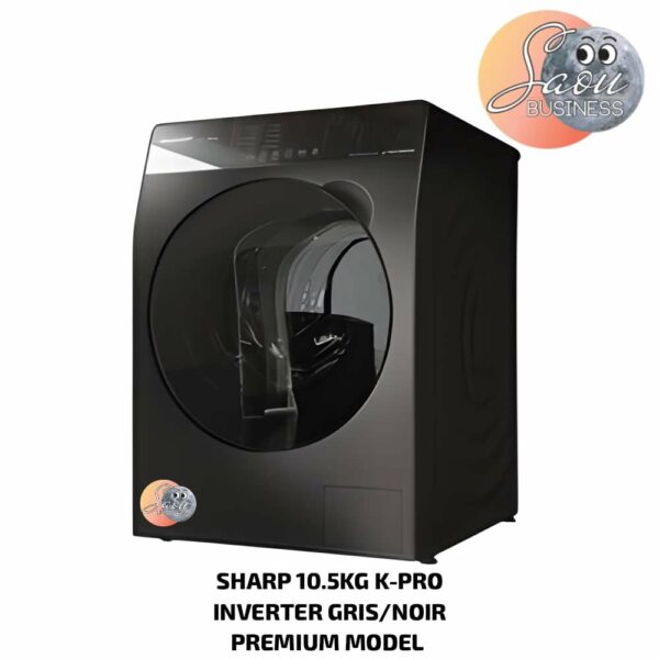 Machine à Laver 6 Sharp 10.5KG K-Pro Inverter Gris/Noir Premium Model ES-FS1054KJZ-G