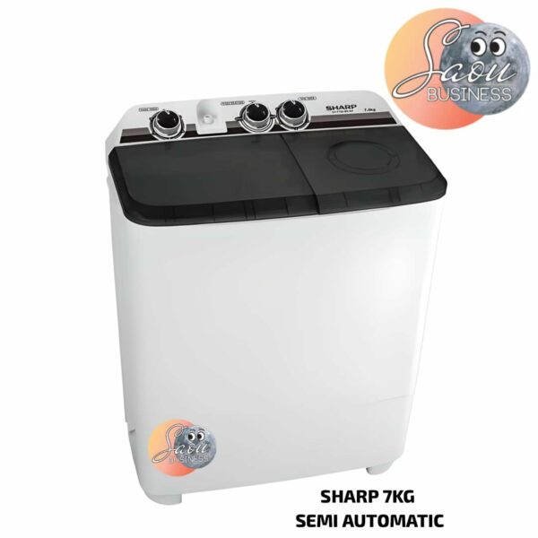 Machine à Laver Sharp 7KG Semi Automatic Blanc ES-T75A-Z