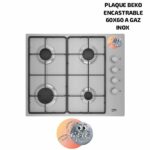 PLAQUE BEKO ENCASTRABLE 60X60 A GAZ INOX HIGG64123SXL