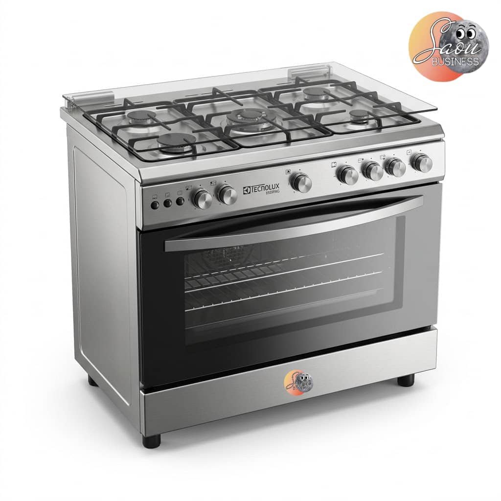 2023/05/670072.jpg Cuisinière TECHNOLUX Technolux 5 Feux Inox 90X60 TEC90 – Image 1