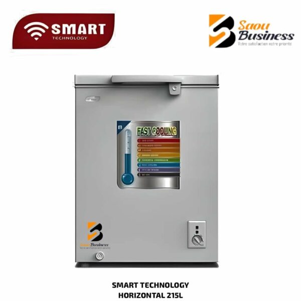 CONGELATEUR SMART TECHNOLOGY HORIZONTAL 215L SILVER STCC-215