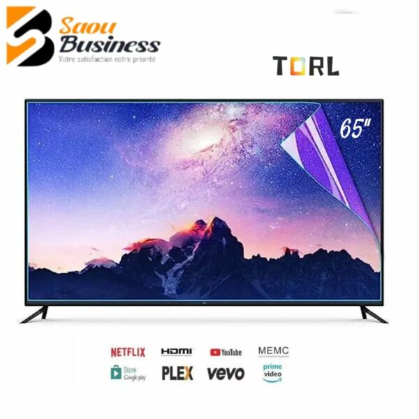 TELEVISEUR TORL 65 ANDROID SMART TV ANTI CASSE SECAM DVB-T2