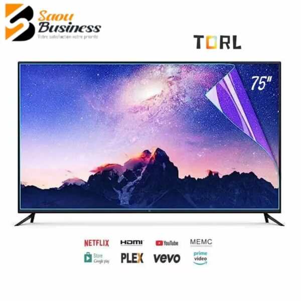 TELEVISEUR TORL 75 ANDROID SMART TV ANTI CASSE SECAM DVB-T2