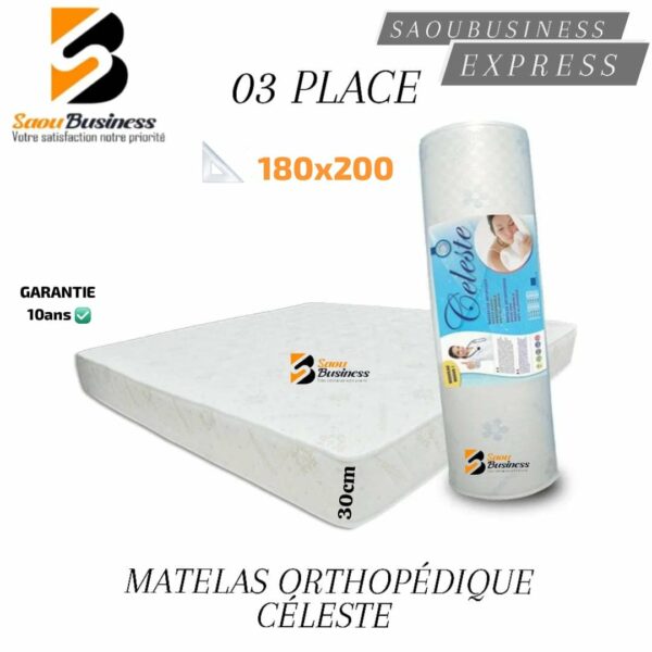 Matelas Orthopédique CÉLESTE 180x200 30cm
