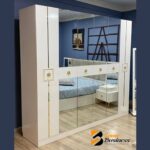 CHAMBRE A COUCHER ARMOIRE 6BATTANTS BLANC CEMO – Image 3