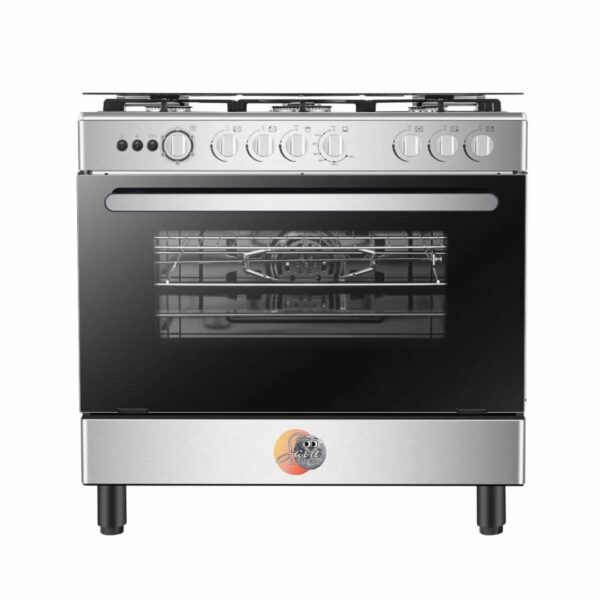 Cuisinière HISENSE 5FEUX 90X60 A Gaz SILVER HFS90GA5ES