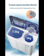 Machine à Laver HISENSE 7.5KG Semi-Automatique TWIN-TUB WSQB753W – Image 4