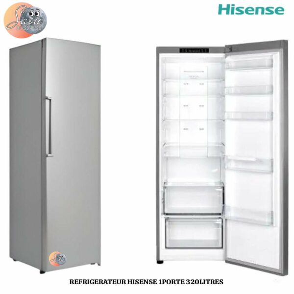 Refrigerateur HISENSE 1PORTE 320LITRES SILVER RS-42WL4SA