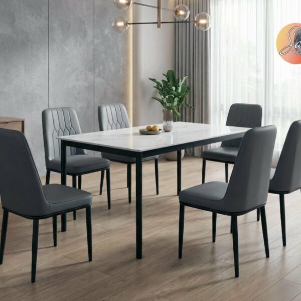 Table à Manger 6 Places 160X90 Gris C