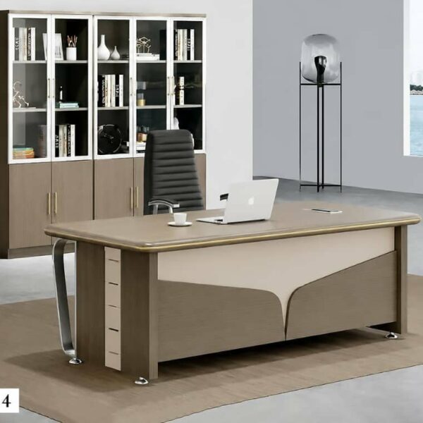 KT2527-14 - BUREAU DIRECTION CLASSIQUE / CONTEMPORAIN AVEC PIÉTEMENT MÉTALLIQUE