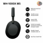 CASQUE SANS FIL SONY A REDUIRE DE BRUIT NOIR WH1000XM5 – Image 2