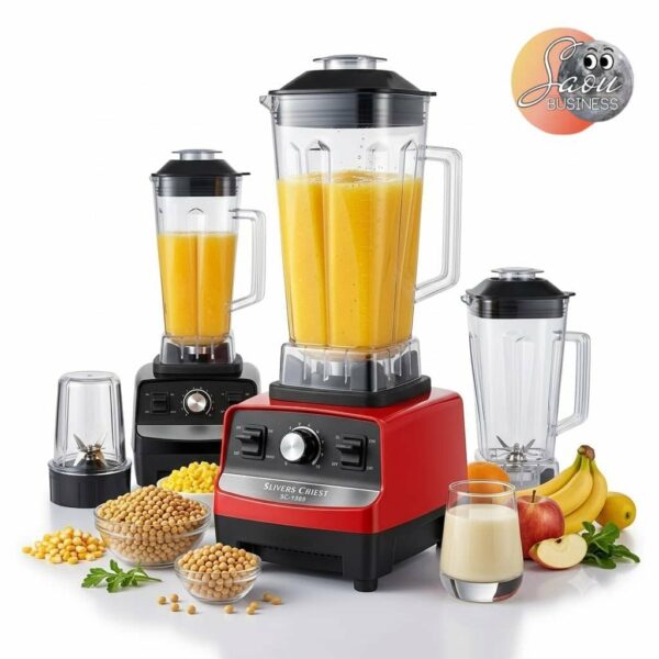 Mixeur Silvers GRIEST 2 Litres 2EN1 Rouge Noir SC1589