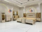 Chambrer à Coucher Armoire 8Battants 10Pièces Beige-Doré TR Kaman – Image 2