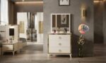 Chambre à Coucher Armoire 6Battants 5Pièces Beige Lucie (3445) – Image 5