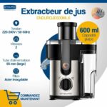 EXTRACTEUR JUS ENDURO 2VITESSES 400W INOX JE600MLX – Image 2
