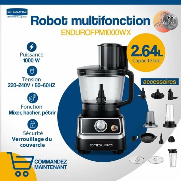 ROBOT DE CUISINE ENDURO MULTIFONCTION 1000W FPM1000WX