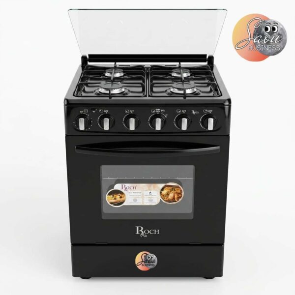 CUISINIERE ROCH 4FEUX 60X60 FULL OPTION NOIR RGC60G4GB