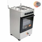 CUISINIERE ASTECH 4FEUX 50X50 A GAZ GRIS CSL50DAS1 – Image 2