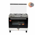 CUISINIERE ASTECH 5FEUX 90X60+FOUR A GAZ FULL OPTION GRIS CK93DA010