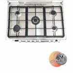 CUISINIERE ASTECH 5FEUX 90X60+FOUR A GAZ FULL OPTION GRIS CK93DA010 – Image 4