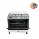 CUISINIERE ASTECH 5FEUX 90X60+FOUR A GAZ FULL OPTION GRIS CK93DA010 – Image 5