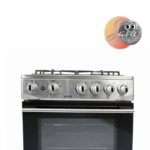 CUISINIERE ASTECH 4FEUX 60X60 + FOUR A GAZ FULL OPTION GRIS CK63DA010 – Image 5