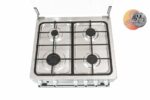 CUISINIERE ASTECH 4FEUX 60X60 + FOUR A GAZ FULL OPTION GRIS CK63DA010 – Image 3