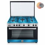 CUISINIERE VERTA 5FEUX 90X60 A GAZ GRIS 95NAGCFM – Image 2