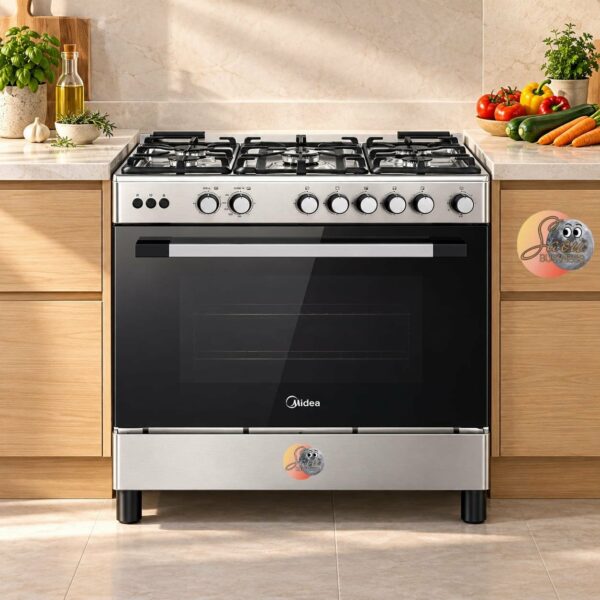 CUISINIERE MIDEA 5FEUX 90X60 A GAZ INOX 90LMG5G028I