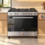 CUISINIERE MIDEA 5FEUX 90X60 A GAZ INOX 90LMG5G028I – Image 3