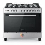 CUISINIERE MIDEA 5FEUX 90X60 A GAZ INOX 90LMG5G028I – Image 4