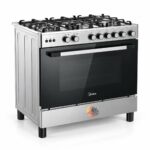 CUISINIERE MIDEA 5FEUX 90X60 A GAZ INOX 90LMG5G028I – Image 2