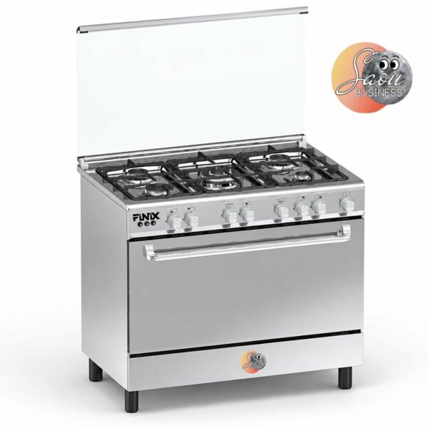 CUISINIERE FINIX 5FEUX 90X60 INOX G95NDM (62V12T2G1X)