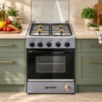 CUISINIERE GREEN 4FEUX 50X50 A GAZ GRIS GN50G