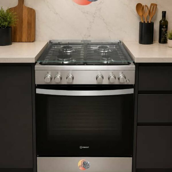 CUISINIERE INDESIT 4FEUX A GAZ 60X60 FOUR A GAZ GRIS IS67G1PCX/MEA