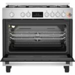 CUISINIERE BEKO 5FEUX 90X60 A GAZ FULL OPTION VENTILO + FOUR ELECTRIQUE INOX BGM11226EX – Image 5