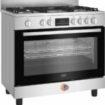 CUISINIERE BEKO 5FEUX 90X60 A GAZ FULL OPTION VENTILO + FOUR ELECTRIQUE INOX BGM11226EX – Image 3
