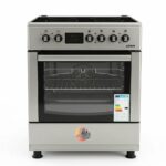CUISINIERE ASTECH 4FEUX 60X60 ELECTRIQUE AVEC FOUR ELCTRIQUE INOX CK78PLFOEL – Image 3