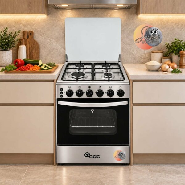 CUISINIERE CAC 4FEUX 50X50 FULL OPTION INOX CAC50F