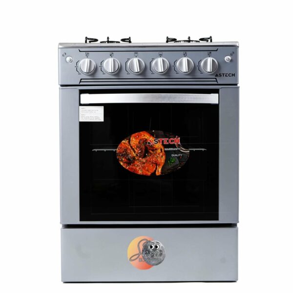 Cuisinière Astech 4Feux 60X60 a Gaz Avec Four a Gaz Inox MIS CSI60MS