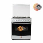 CUISINIERE ASTECH 6FEUX 80X60 A GAZ AVEC FOUR A GAZ INOX CIS86MS – Image 5