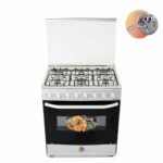 CUISINIERE ASTECH 6FEUX 80X60 A GAZ AVEC FOUR A GAZ INOX CIS86MS