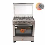 Cuisinière Astech 5Feux 80X60 A Gaz Avec Four A Gaz Full Option Inox 80MIS