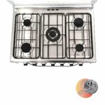 Cuisinière Astech 5Feux 80X60 A Gaz Avec Four A Gaz Full Option Inox 80MIS – Image 2