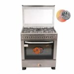 Cuisinière Astech 5Feux 80X60 A Gaz Avec Four A Gaz Full Option Inox 80MIS – Image 6